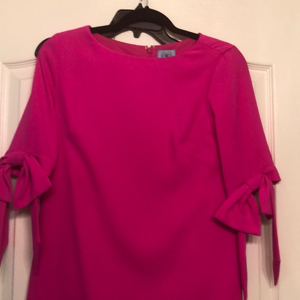 Hot pink dress!